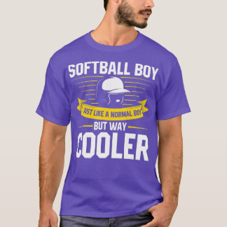 Funny Softball Lover Boys Men Kids Softball Player T-Shirt