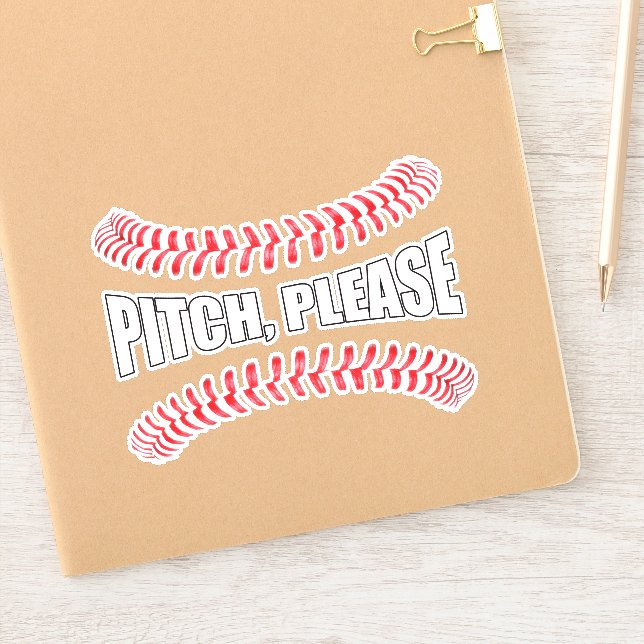 Funny Softball or Baseball Pitch Please Sports (Notebook)