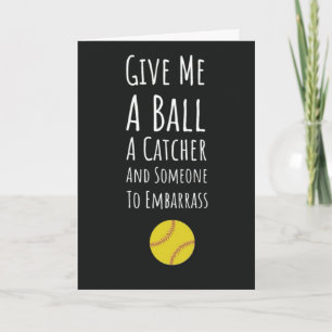 Funny Softball Pitcher Cards Player Sports Girls