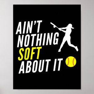 Funny Softball Player Coach Team Quote Poster