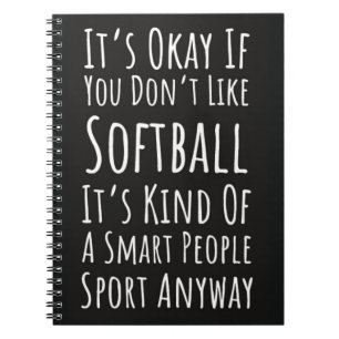Funny Softball Player Notebook