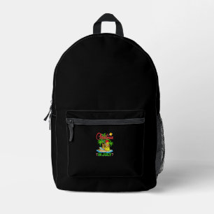 Funny Softball Santa Hat Hawaiian Christmas In Jul Printed Backpack