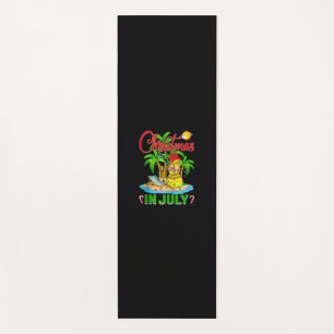Funny Softball Santa Hat Hawaiian Christmas In Jul Yoga Mat