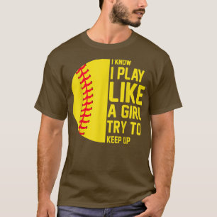 Funny Softball Softball Cute Softball Lovers playe T-Shirt