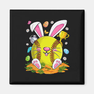 Funny Softll And Bunny Face Eggs Happy Easter Day  Magnet