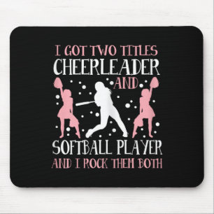 Funny Softll Cheer Lover Graphic Women Girls Cheer Mouse Mat