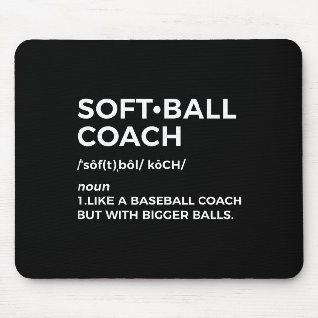 Funny Softll Coach Gift - Softll Coach  Mouse Mat (Front)