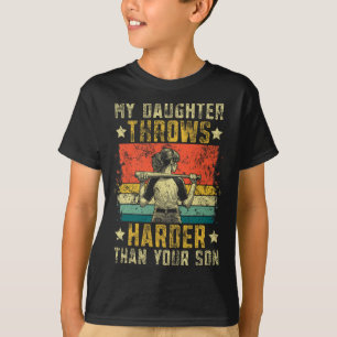 Funny Softll Dad My Daughter Throws Harder Softll T-Shirt