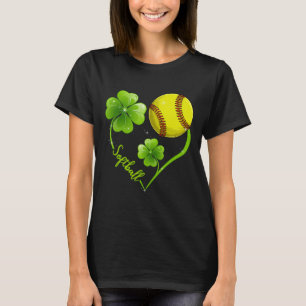 Funny Softll Lover Shamrock Clover Heart St Patric T-Shirt