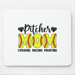 Funny Softll Pitcher Mom Of A Softll Pitcher Mama Mouse Mat