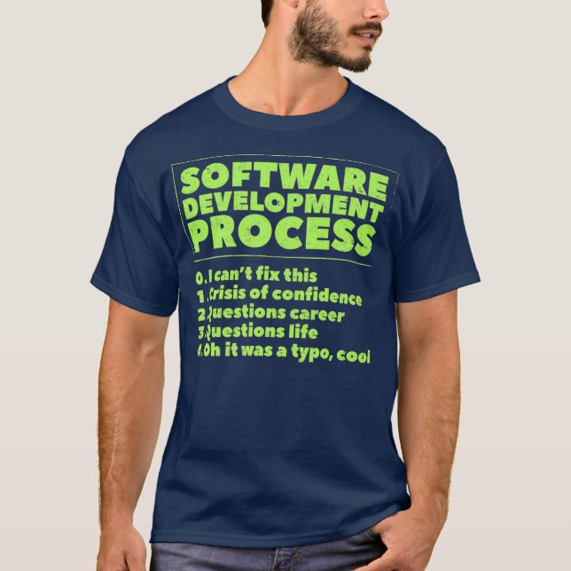 Funny Software Developer Coder Humour T-Shirt (Front)