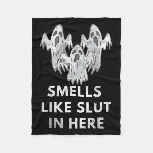 Funny Soky Halloween Offensive Adult Humor Ghost C Fleece Blanket