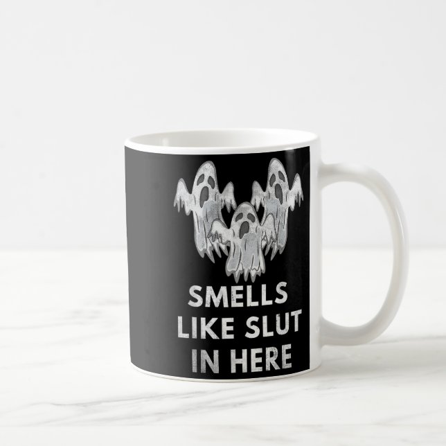 Funny Soky Halloween Offensive Adult Humour Ghost  Coffee Mug (Right)