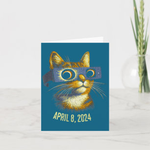 Funny Solar Eclipse Black Cat Lover Card