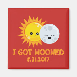 Funny Solar Eclipse I Got Mooned Magnet