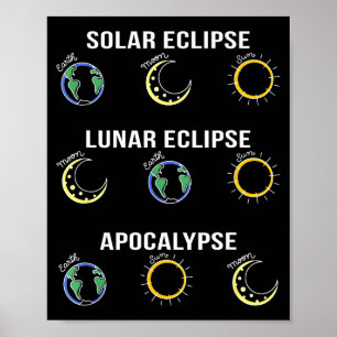 Funny Solar Eclipse Moon Eclipse Apocalypse Poster
