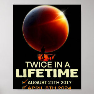 Funny Solar Eclipse Twice Lifetime Solar Poster