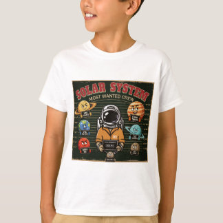 Funny Solar System Most Wanted Crew Mugshot T-Shirt
