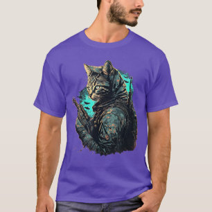 Funny Soldier Cat Gaming Cat Lover Video Games fri T-Shirt