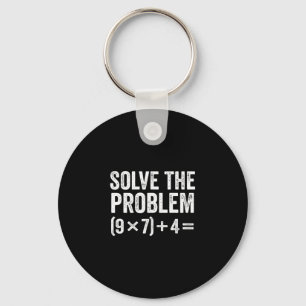 Funny Solve The Problem 67 Meme Six Seven  Key Ring