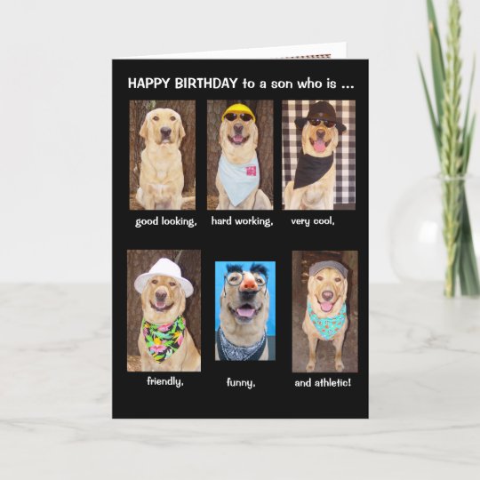 Funny Son Birthday Card Zazzle Co Uk