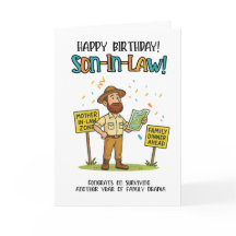 Funny Son-in-Law Card – Family Dinner Survival Map
