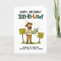 Funny Son-in-Law Card – Family Dinner Survival Map