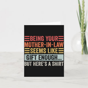 Funny Son In Law Sarcastic Humour Quote From Mothe Card