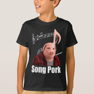 Funny Song Pork Music Note Pig Man Meme Dih Meme T-Shirt