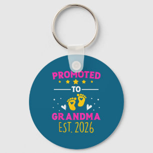 Funny Soon To Be Grandma 2026 Cute Promoted To Gra Key Ring