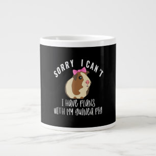 Funny Sorry I Have Plans With My Guinea Pig Cute Large Coffee Mug