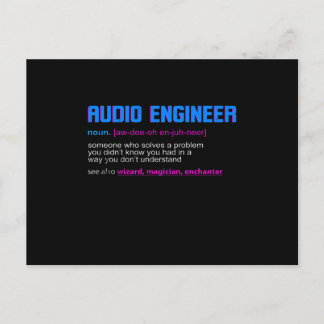 Funny Sound Engineer Audio Engineer Holiday Postcard