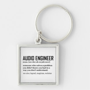 Funny Sound Engineer Audio Engineering Definition Key Ring