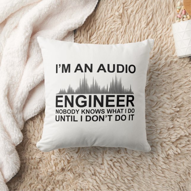 Funny Sound Engineer saying Audio Engineering Cushion (Blanket)