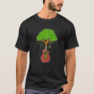 Funny Sound Of Nature Music Guitar Tree Forest Woo T-Shirt