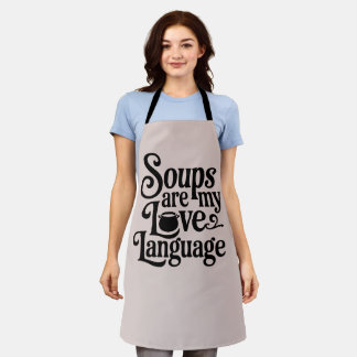 Funny Soup Lover Foodie Kitchen Cooking Apron