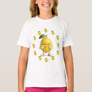 Funny Sour Lemon Kids T-Shirt Cute Angry Lemon T