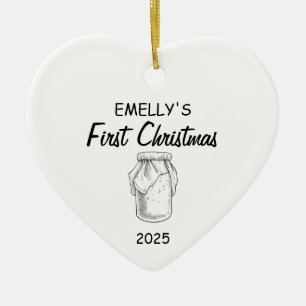 Funny Sourdough Name Christmas, Sourdough  Ceramic Tree Decoration