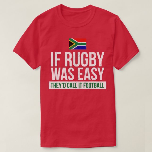Funny South Africa Rugby Rugby  T-Shirt (Design Front)