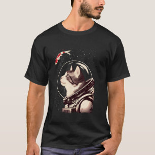 Funny Space Astronaut Cat Men Women Kids Funny Cat T-Shirt