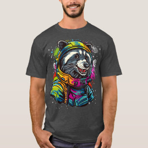 Funny Space Astronaut Racoon Men Women Kids Space T-Shirt