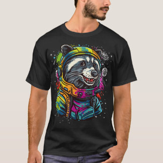 Funny Space Astronaut Racoon Men Women Kids Space T-Shirt