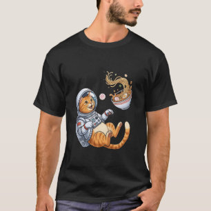 Funny Space Cat Ramen Japanese Kawaii Anime Cat T-Shirt