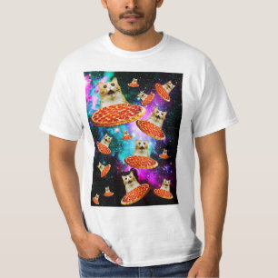 Funny space pizza cat T-Shirt