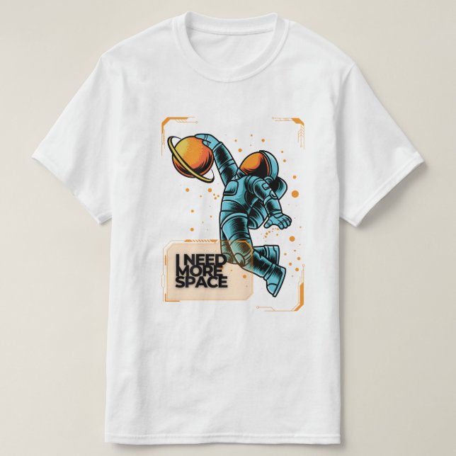 funny Space Slam Dunk T-Shirt (Design Front)
