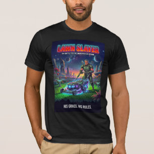 Funny Space Soldier Tactical Lawn Mowing T-Shirt