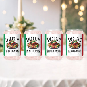 Funny Spaghetti Eating Champion Family Reunion Can Glass