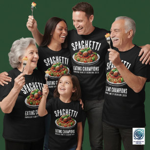 Funny Spaghetti Eating Champion Family Reunion T-Shirt
