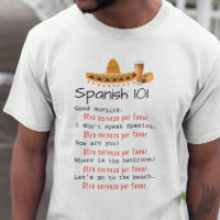 Funny Spanish 101 Language Lesson Beach Beer