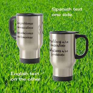 Funny spanish english quote travel mug